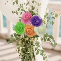 Eastshop Realistic Lažni cvjetovi Cvijeće cvijeće umjetne ruže pjene s gazom mrežicom za diy vjenčani