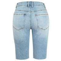 Penskeiy Fashion Women Slomljeni traper kratke hlače Ripped Jeans High Struk-Hotpant Slim Fit Pantalones
