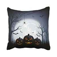 Winhome Dekorativni jastučnici Halloween Noć sa bundevim letećim šipkama bacaju jastuk na poklopcu koferi