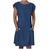 Haljine za žene plus veličine bez rukava s rukavima okrugla izrez Midi fit i flare dnevno casual elegantno