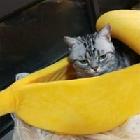 Moderan kućni ljubimac Mačka Banana Bed House House PET Boat Dog Slatka mačka Snuggle krevet Meko žuti krevet za spavanje za mačke za mačke