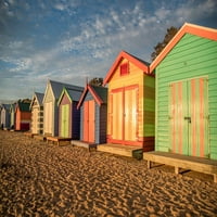 Laminirane šarene kutije za kupanje u nizu Brighton Beach Južna Australija Fotografija fotografija Poster