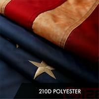 G Betsy Ross zastava stabilnog zastava 2,5x4FT vezeni poliester