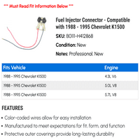 Konektor za ubrizgavanje goriva - kompatibilan sa - Chevy K 1994