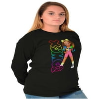 Pop Neon logo Dallas crtani ženski majica dugih rukava Brisco brendovi s