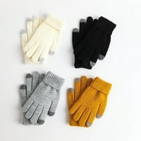 Par zimskih rukavica za muškarce Ženski gel za ekranu na dodir - elastična manžetna - termo mekane pletene