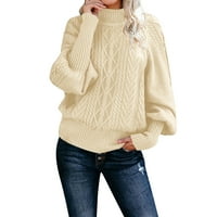 SKPBlutn prevelizirana dukserica za žene pulover vrhove srednje vrat labave čvrste vrhunske zimske pada