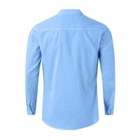 Modne marke Muške majice Ležerne prilike s dugim rukavima Novi dolasci Henley opuštena fit košulja Pokloni