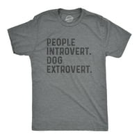 Muški ljudi introvertni pas ekstrovert majica smiješan introvertirani štenad ljubimac ljubimac TEE za