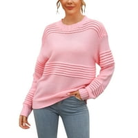 Durtebeua Fall džemperi za žene V izrez Tanak-fit nalog dugih rukava pletit rebra turtleneck top