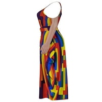 Colisha Women Ljeto Plaže Sundress V izrez Long Maxi haljine plus veličina špageta remen haljina seksi