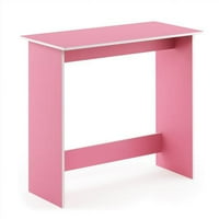 Jednostavni studijski stol, ružičasta i bijela