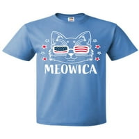 Inktastična četvrta jula Meowica mačka u majici sunčane naočale zastava