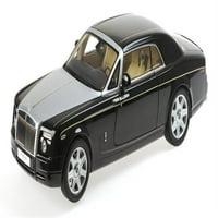 Rolls Royce Phantom 2dr. Kupe u Diamond Crnoj strani sa srebrnim satenskim hoodom model automobila u 1: skala od Kyosho