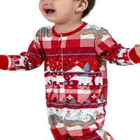 Eyicmarn Porodica koja odgovara pidžamima za odrasle dječji božićni medvjed Ispis dugih rukava i rastezanje