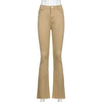 Kratke hlače za žene, flare Vintage Streetwear Srednji struk Denim slatke jean pantalone Duksetske dame