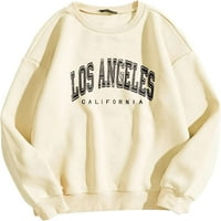 Dabuliu Los Angeles Duks za žene Vintage Pisma Ispis Prevelikih prekrivača Zuvernice Kalifornija pulover