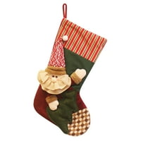 Božićne čarape Božićni ukrasi 3D plišana lutka Velike božićne čarape Božićni pokloni torbe Candy torbe