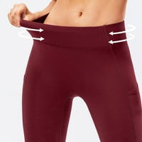 Ženske hlače Tanke tajice hlače pantalone Splice Plus Duksevi Yoga Ležerne prilike sa čvrstim baršunastim