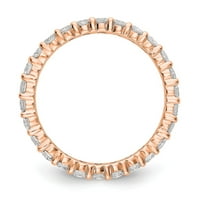 14K ružičasto zvona prstena veče večna dijamantna kruga 1.5ct zajednička veličina prong
