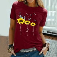 Ženska majica Štampano vanjski suncokret za ispis na otvorenom Stils Stil Soft Ladies Proljeće Summer