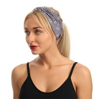 Labakihah Trake za glavu za žene elastična protiv curenja poprečna buket traka za glavu Sportska kosa