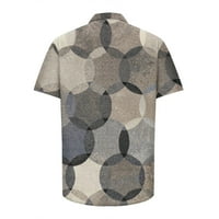 Daqian muns polo majice za čišćenje muškaraca geometrija kratki rukav stand-up košulje na plaži od tiskanog