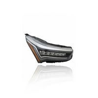 Montaža prednjeg svjetla - Kompatibilna zamjena za '19 - Acura RD Base SH-AWD - LED, crna unutrašnjost