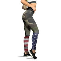 Yoga hlače USA Ženske gamaše po mjeri za yoga zastava trčanje mršave hlače Američka patriotska kolor