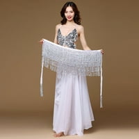 Daqian Plus size suknje za čišćenje Žene trbušni ples kostim kaišk suknje HIP WRAMP Outfit Sequins Tassels