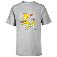 Simpsons Bart Cherub Slingshot Cupid - majica kratkih rukava za djecu - prilagođeno-atletski heather