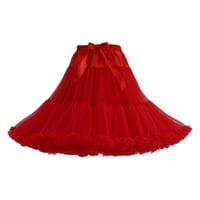 Xinqinghao Flowy suknja Ženska modna čvrsta boja Čipka za pravu mačurnu suknju ručno izrađene suknje