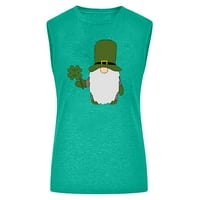 Prodaja Zodggu-a St. Patrick's Grom Gnome Ispis Trendy poklon Girls Girls Tunic Cisterne za žene Modne