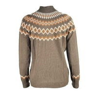 Kali_store džemper za žene Žene Žene kornjače za kultwing rukav pletenje pulover džemper vrhom casual