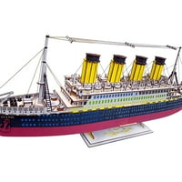 Rosarivae 3D puzzle igrača za puzzle igračka DIY ručno rađena kutija pakirana puzzle Titanic brod Obrazovna
