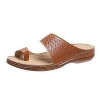 Žene cvjetne vezene klinoveće papuče Ljetne lagane klizačke sandale Comfy plaže cipele