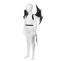 Crna zmajska krila i repni odjeća za odjeću set Dječja kostim kostim koji obavlja prop dekorativne rekvizite