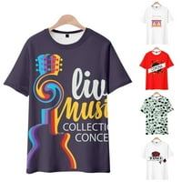 Music Festival Muške djece Grafički kratki rukav majice, obična odjeća, veličine 100-8xl