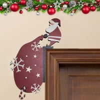 Heiheiup Santa ukras okvira vrata Božićni odmor Privjesak za uređenje kuće Viseće ukrase