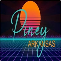 Piney Arkansas Vinil Decal Stiker Retro Neon Dizajn