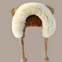 Žene Slatki medvjed zimski rupski šešir tople lubanje Beanie kape s pompomom