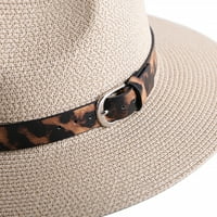 Liangchengmei Womens Muška široka podloga Panama Hat Fedora Ljetna plaža Sun Hat Upf slamnati šešir