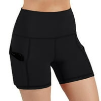 Sportske hlače Aloohaidyvio za žene, dama visoko struk HIP Stretch galpe za trčanje fitness joga kratke