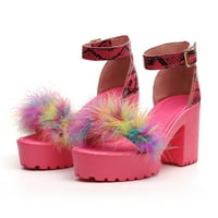 Ženske cipele Ženske modne Ležerne prilike otvorene platforme na trbuhu Sandale Visoke potpetice cipele ružičasta 9
