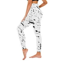 Ženski setovi plus veličine za ženske ležerne tiskane joge Hlače visoke struk labave ravne duge hlače