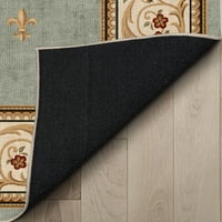 Dobro tkani običaj hodnika stabica Apollo Fleur de lis plava tepih