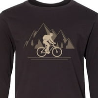 Inktastična planinska biciklizam Avantura Mladi majica s dugim rukavima