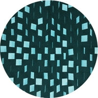 Ahgly Company u zatvorenom okruglom uzorkovima dubokih tealnih zelenih tepiha, 5 'krug