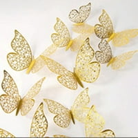 Papirnat Art 3D leptir zidna naljepnica - izdubljena dizajn, samoljepljiva, ljepila, hladnjača, ukras