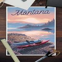 Montana, Glassy Sunrise, Kajak